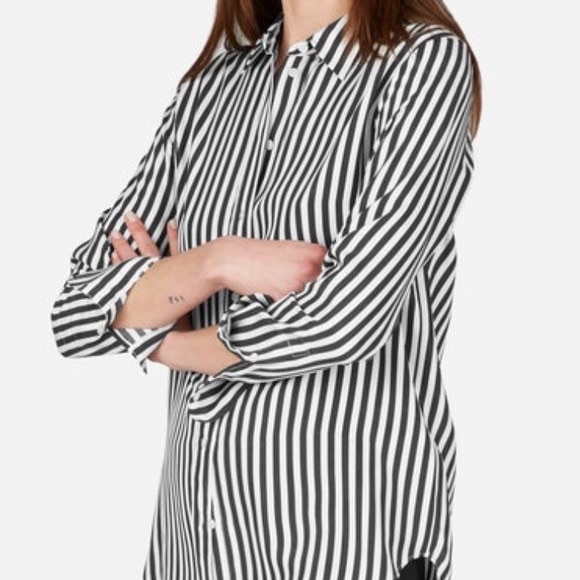 Everlane Striped Silk Shirt - Picture 2 of 4
